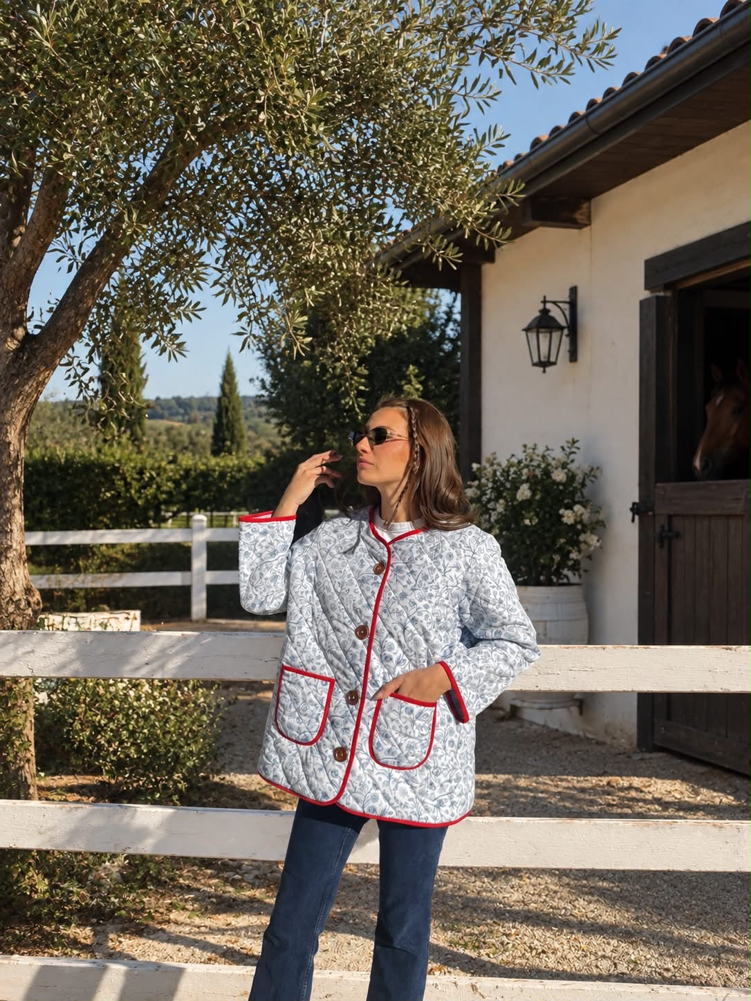 GIGI Azure Capitone Jacket